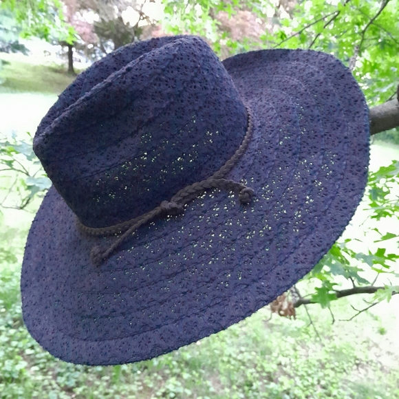 Free People Lace Lovers Black Wide Brim Hat - Picture 9 of 10